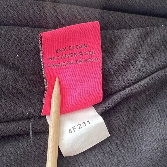 Betsey Johnson Sz 6 Black Floral Midi Bodycon Career Dress Office Siren Party - Picture 12 of 14